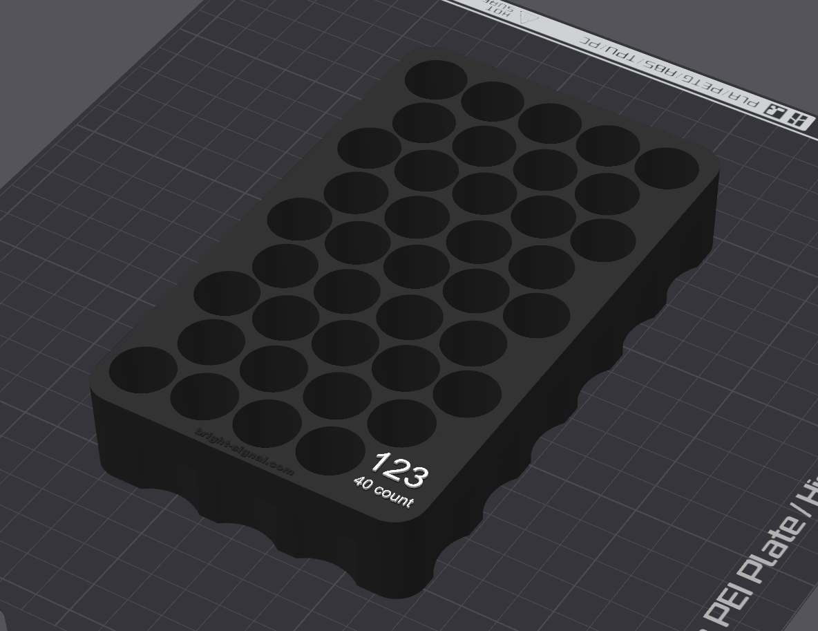 Pelican 1040 Battery Organizer Insert (3MF File) – CR123