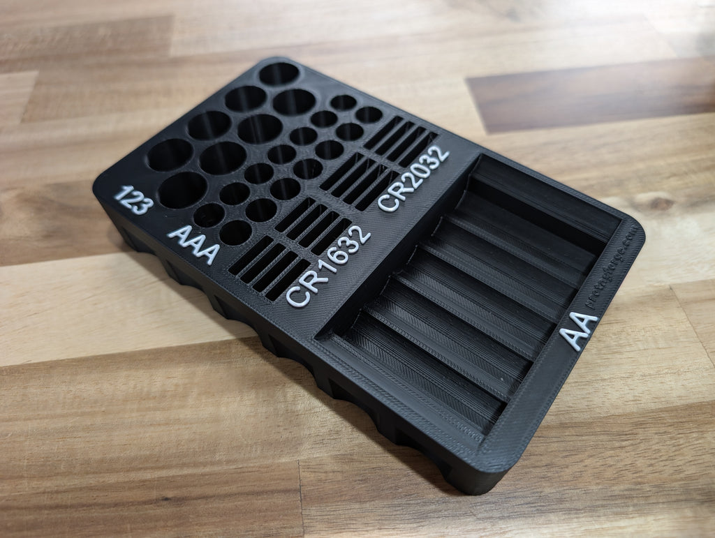 Pelican 1040 Battery Organizer Insert (3MF File) – AA, AAA, CR123, CR2032, CR1632